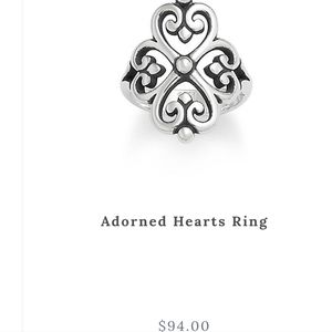 James Avery Adorned Heart Ring